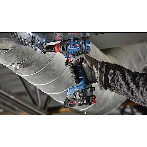 Bosch GXL18V-233B25 18V 2-Tool Combo Kit with 1/2 In. Hammer Drill/Driver, Two-In-One 1/4 In. and 1/2 In. Bit/Socket Impact Driver/Wrench and (2) CORE18V® 4 Ah Advanced Power Batteries
