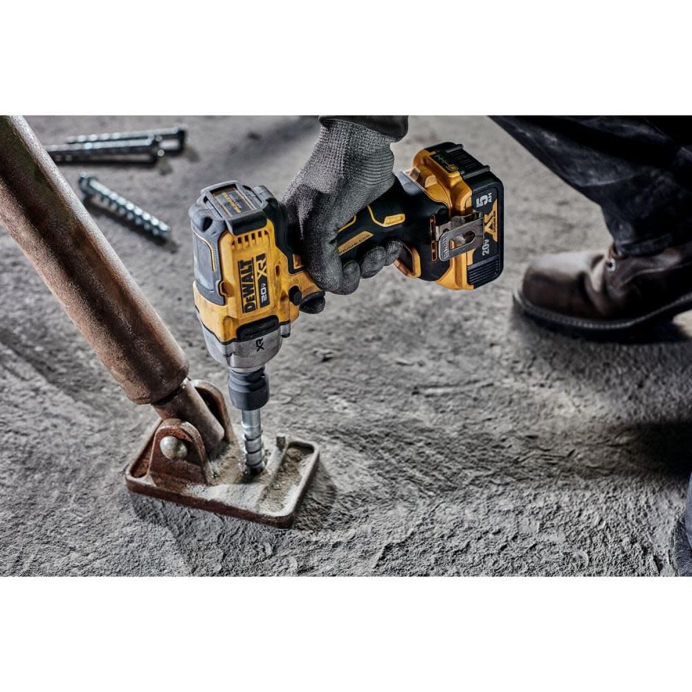 DEWALT 20V MAX Impact Wrench, Cordless, 1/2 inch, 2 Batteries and Charger Included (DCF891P2)