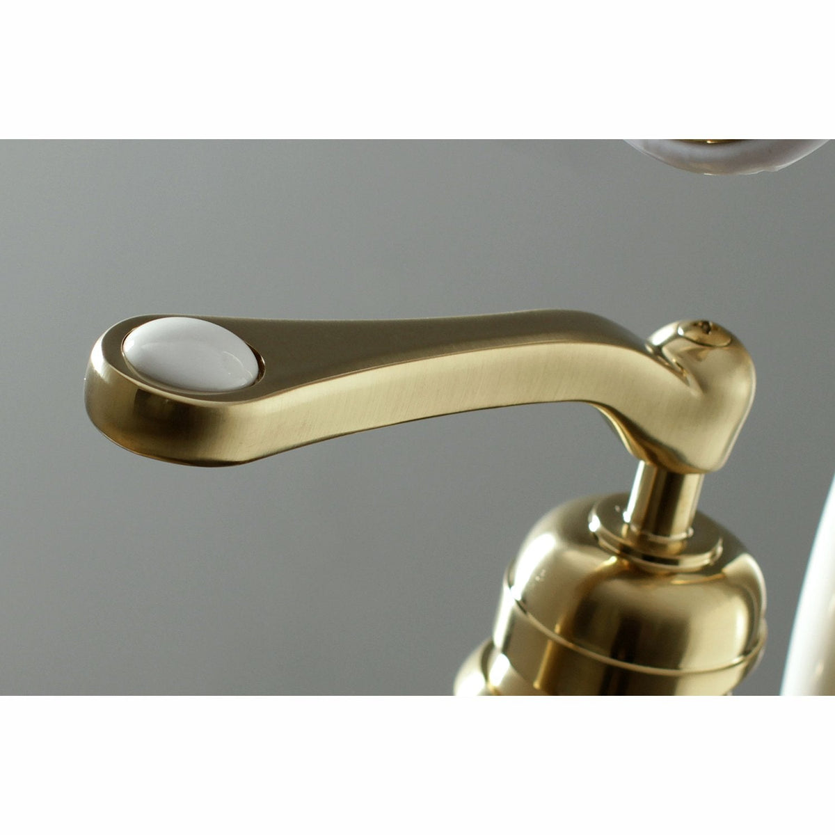Kingston Brass KS7017RL Royale Single Handle Freestanding Roman Tub Faucet With Hand Shower, Brushed Brass