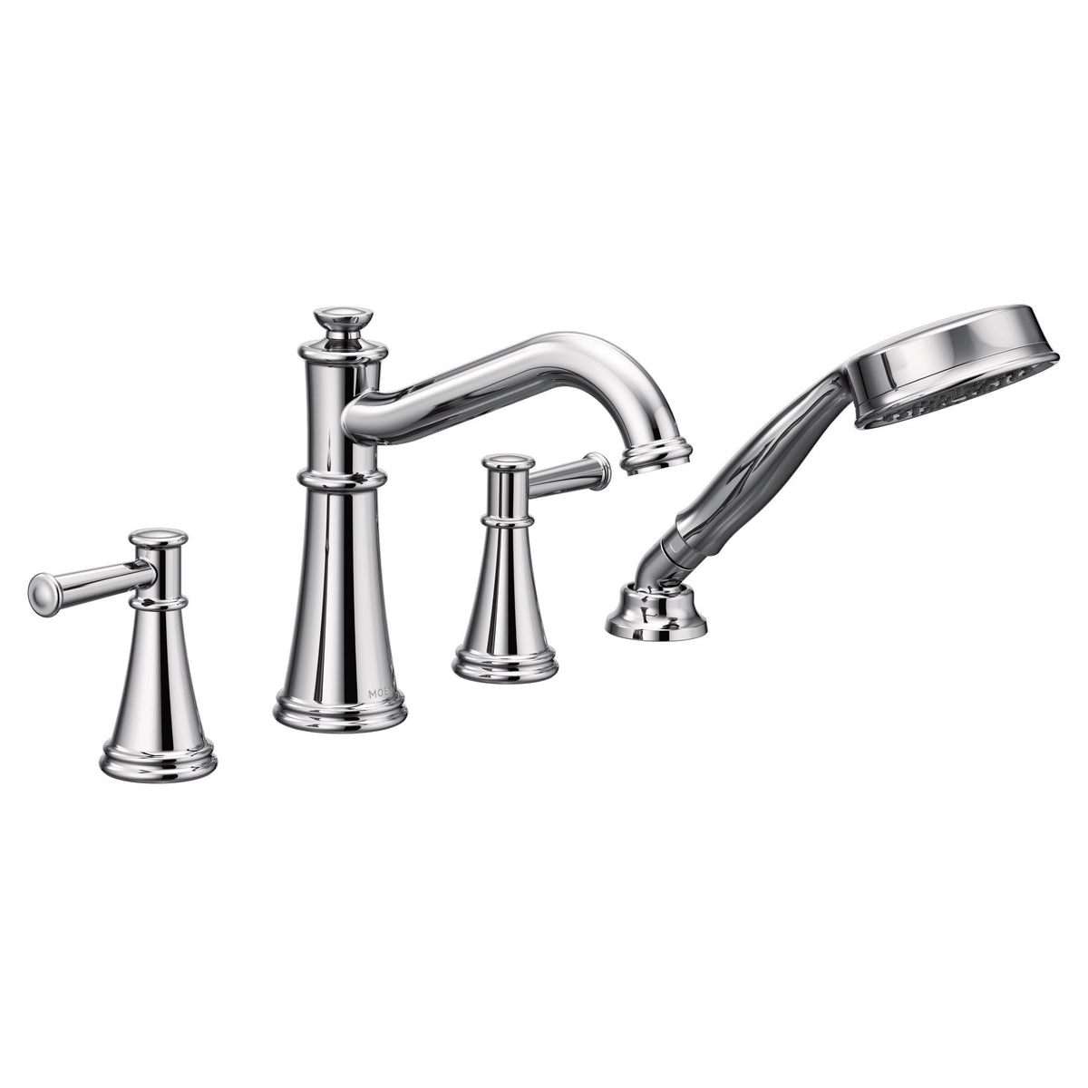 Moen T9024 Belfield T9024 Belfield Two-Handle Deck Mounted Roman Tub Faucet and Hand Shower without Valve, Chrome