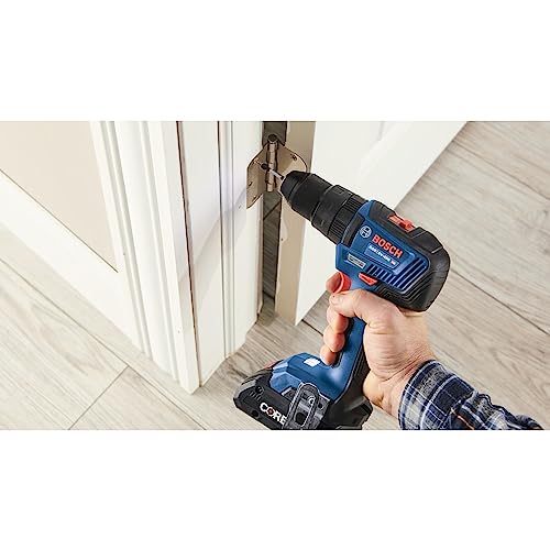 Bosch GXL18V-233B25 18V 2-Tool Combo Kit with 1/2 In. Hammer Drill/Driver, Two-In-One 1/4 In. and 1/2 In. Bit/Socket Impact Driver/Wrench and (2) CORE18V® 4 Ah Advanced Power Batteries