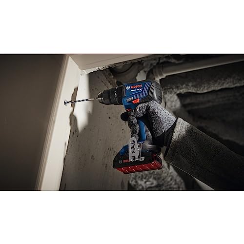 Bosch GXL18V-233B25 18V 2-Tool Combo Kit with 1/2 In. Hammer Drill/Driver, Two-In-One 1/4 In. and 1/2 In. Bit/Socket Impact Driver/Wrench and (2) CORE18V® 4 Ah Advanced Power Batteries