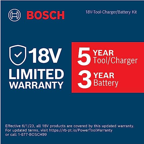 Bosch GXL18V-233B25 18V 2-Tool Combo Kit with 1/2 In. Hammer Drill/Driver, Two-In-One 1/4 In. and 1/2 In. Bit/Socket Impact Driver/Wrench and (2) CORE18V® 4 Ah Advanced Power Batteries