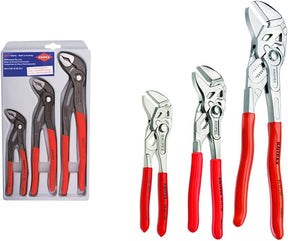 KNIPEX Tools - 3 Piece Cobra Pliers Set (7, 10, & 12) (002006US1) & Piece Pliers Wrench Set (6, 7, 10) (9K008045US)