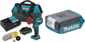 Makita VP01R1 12V max CXT Lithium‑Ion Brushless 3" Polisher / 2" Sander Kit (2.0Ah) with ML103 12V max CXT Lithium-Ion Cordless L.E.D. Flashlight
