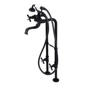 Kingston Brass CCK246K0 Essex Freestanding Clawfoot Tub Faucet Package with Supply Line, Matte Black