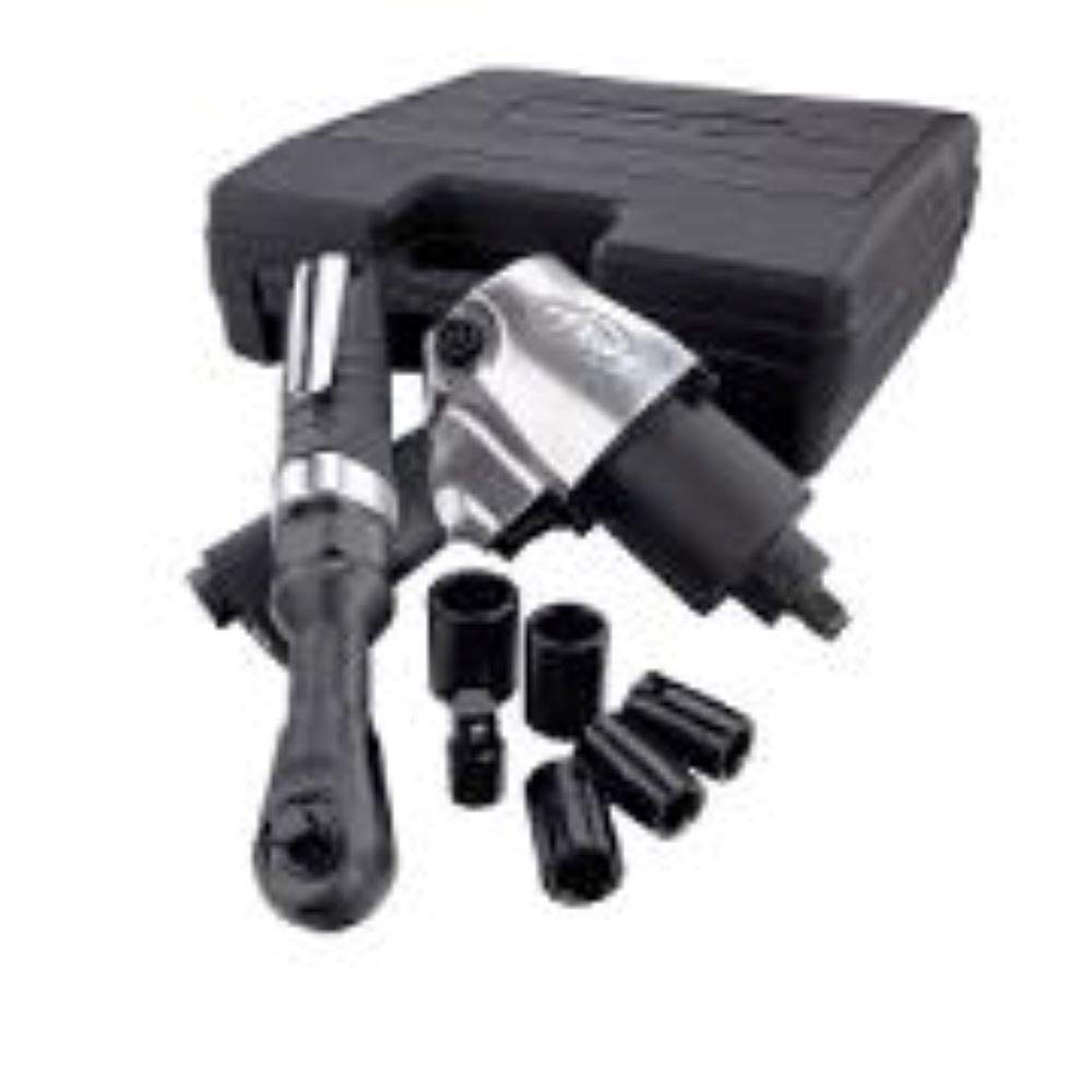 Ingersoll Rand 2317G 1/2" Air Impact Wrench and 3/8" Air ratchet Combination Kit, incl 5-piece Socket Set, Carrying case