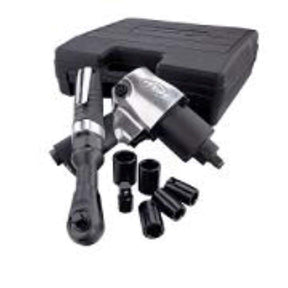 Ingersoll Rand 2317G 1/2" Air Impact Wrench and 3/8" Air ratchet Combination Kit, incl 5-piece Socket Set, Carrying case