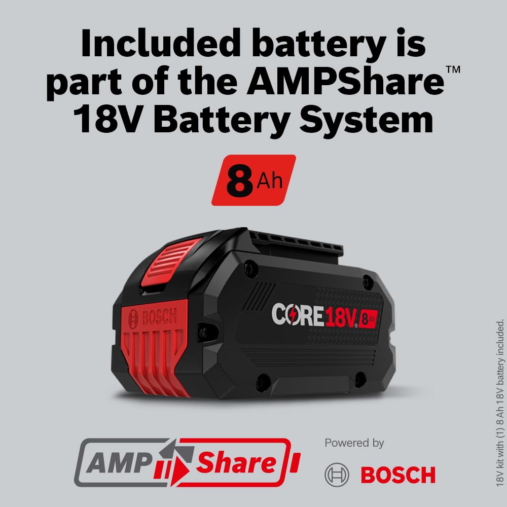 BOSCH GDS18V-740CB14 PROFACTOR™ 18V Connected 1/2 In. Impact Wrench Kit with Friction Ring and (1) CORE18V 8 Ah High Power Battery