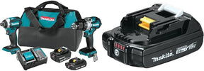 Makita XT296SMR 18V LXT® Lithium-Ion Brushless Cordless 2-Pc. Combo Kit (2.0Ah/4.0Ah) with bonus BL1820B 18V LXT® Lithium-Ion Compact 2.0Ah Battery