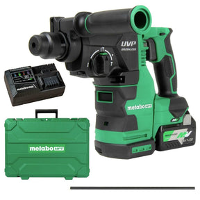 Metabo HPT Cordless 36V MultiVolt™ Rotary Hammer Kit | SDS Plus | 1-1/8-Inch | LED Level | User Vibration Protection | Optional AC Adapter | DH3628DA