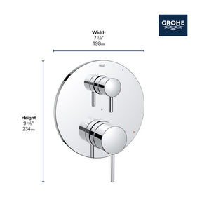 Grohe 29431000 Timeless Pressure Balance Shower Set, Starlight Chrome