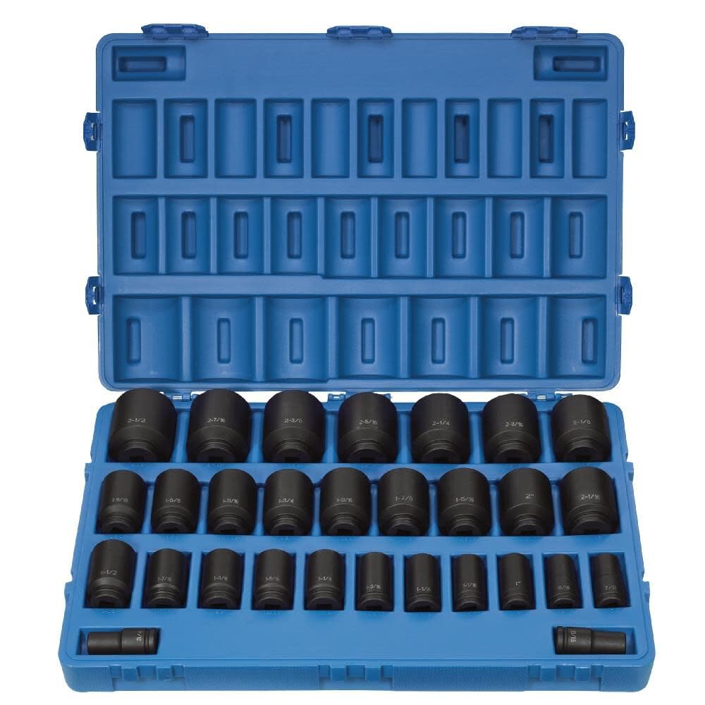 Grey Pneumatic (8029D) 3/4" Drive 29-Piece Deep Fractional Master Socket Set