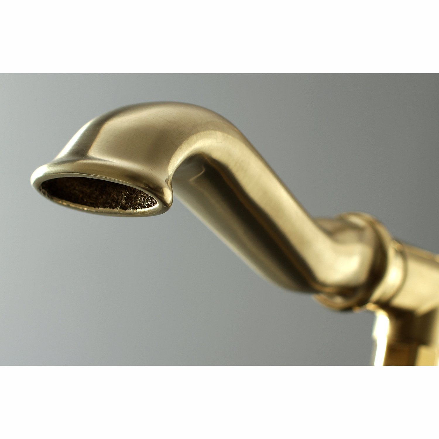 Kingston Brass KS7017RL Royale Single Handle Freestanding Roman Tub Faucet With Hand Shower, Brushed Brass