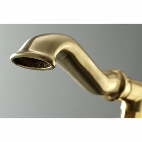 Kingston Brass KS7017RL Royale Single Handle Freestanding Roman Tub Faucet With Hand Shower, Brushed Brass