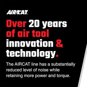 AIRCAT Pneumatic Tools 1777K: 3/4-Inch Impact Wrench Kit with Refined Design Twin Hammer 1,600 ft-lbs of Torque
