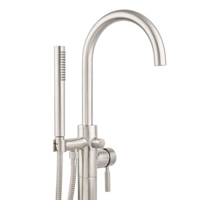 Miseno MTF15 Mia Floor Mounted Tub Filler - Includes Hand Shower - Brushed Nickel