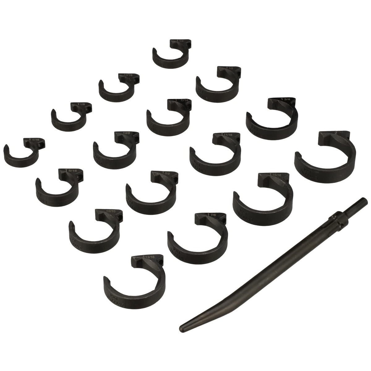 LTI TOOLS SAE Shockit Line Socket Wrench Set, Heavy Duty Automotive Hydraulic Fitting, 16 Piece (LT1920XL)
