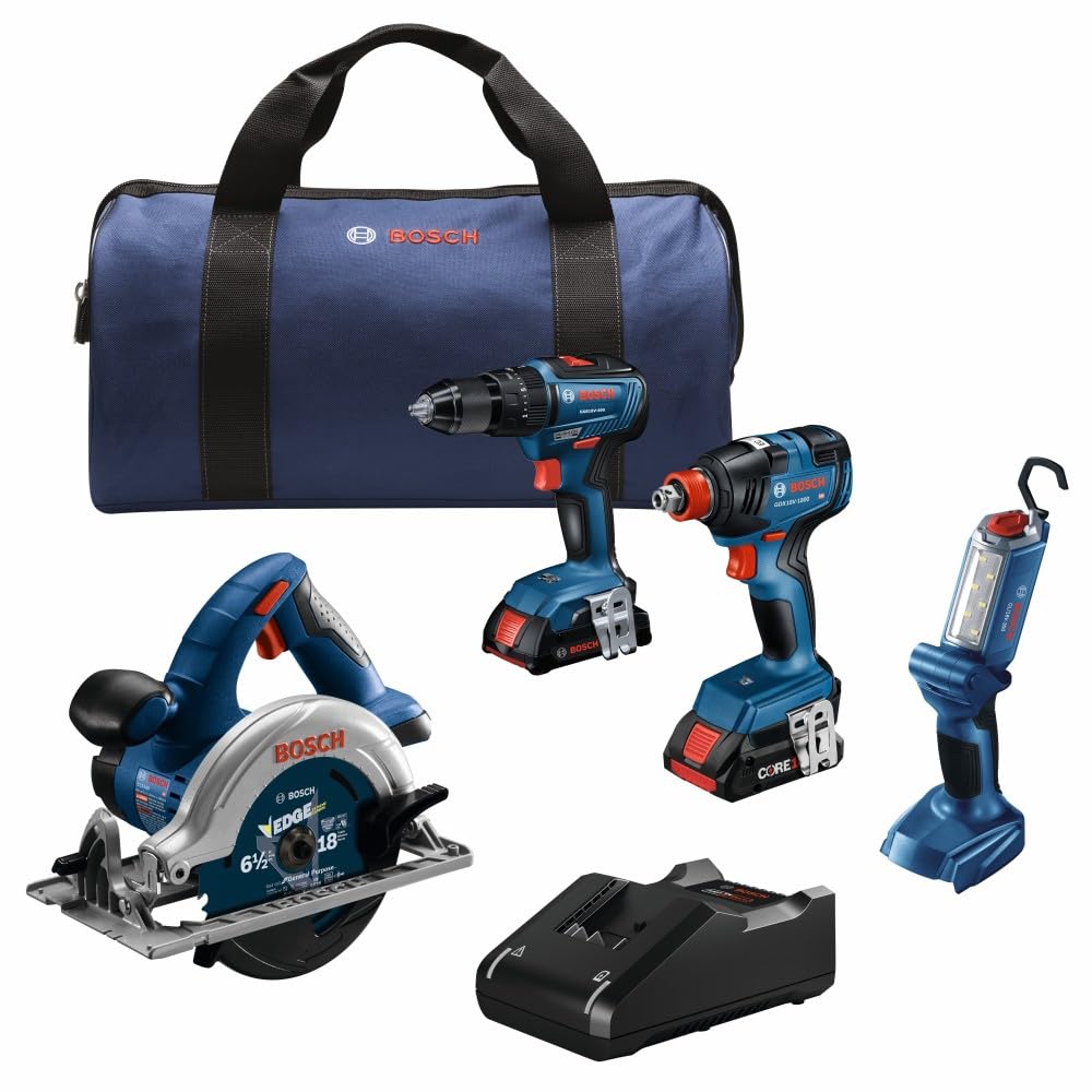 BOSCH GXL18V-497B23 18V 4-Tool Combo Kit