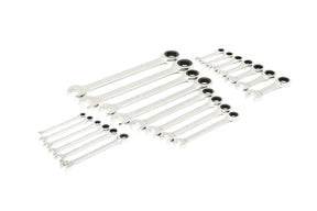 GEARWRENCH 21 Piece 72T SAE Standard & Stubby Ratcheting Wrench Set with EVA Foam Tray - 86526