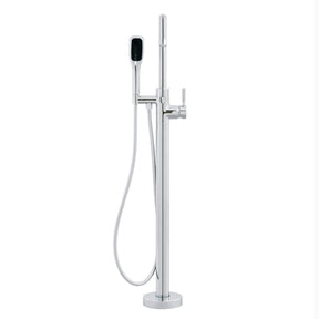 Miseno MTF194 Floor Mounted Tub Filler with Integrated Valve and Diverter - Includes Hand Shower - Flat Black