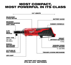 Milwaukee M12 FUEL 12-Volt Li-Ion Brushless Cordless Hammer Drill and Impact Driver Combo Kit (2-Tool) W/Free M12 3/8 in. Ratchet