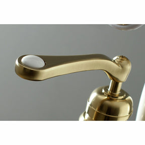 Kingston Brass KS7017RL Royale Single Handle Freestanding Roman Tub Faucet With Hand Shower, Brushed Brass