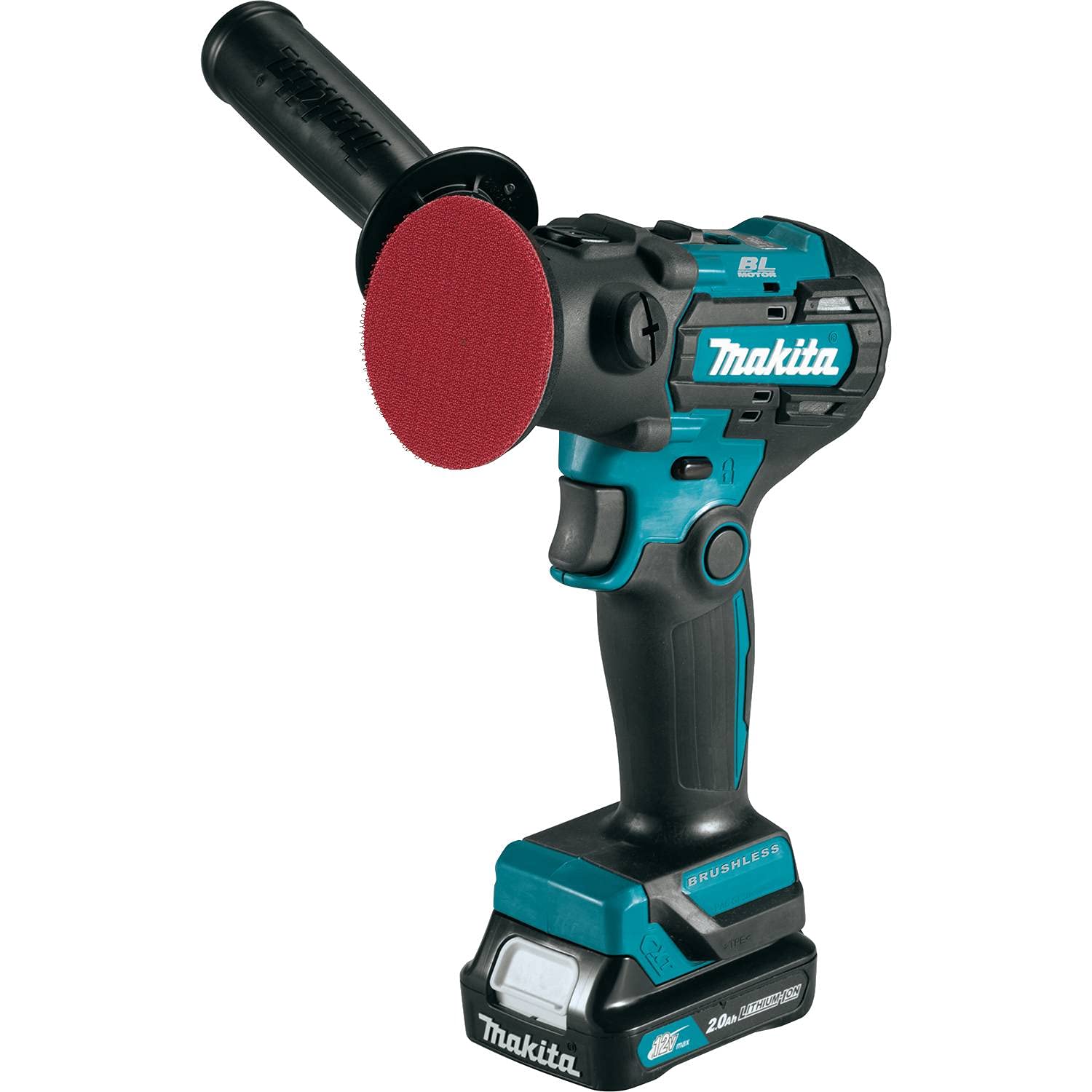 Makita VP01R1 12V max CXT Lithium‑Ion Brushless 3" Polisher / 2" Sander Kit (2.0Ah) with ML103 12V max CXT Lithium-Ion Cordless L.E.D. Flashlight