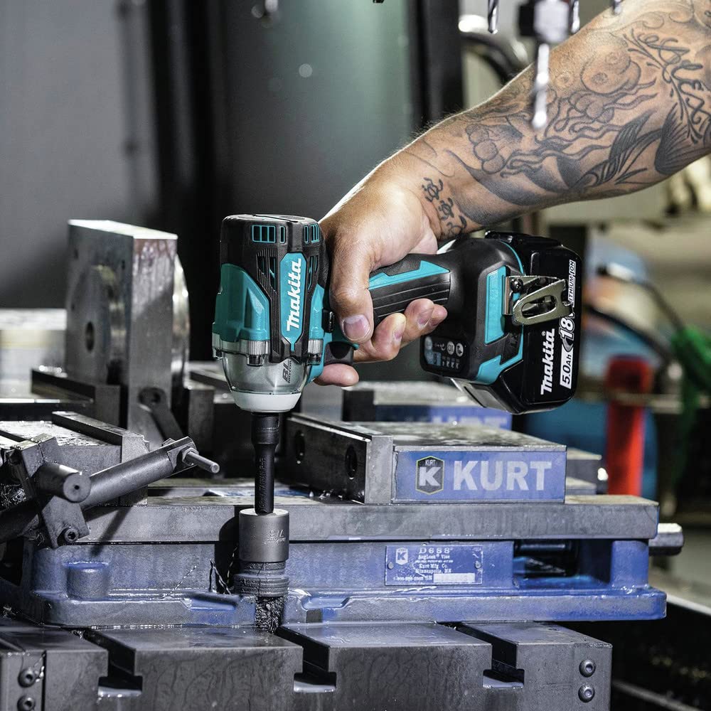 Makita XWT16T 18V LXT® Lithium-Ion Brushless Cordless 4-Speed 3/8" Sq. Drive Impact Wrench w/Friction Ring Anvil (5.0Ah)