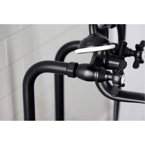 Kingston Brass CCK246K0 Essex Freestanding Clawfoot Tub Faucet Package with Supply Line, Matte Black