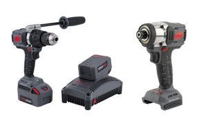 Ingersoll Rand D5241-K22 1/2" 20V Cordless Hammer Drill 2 Battery Kit with the Ingersoll Rand W3111 20V 1/4" Hex Cordless Impact Driver