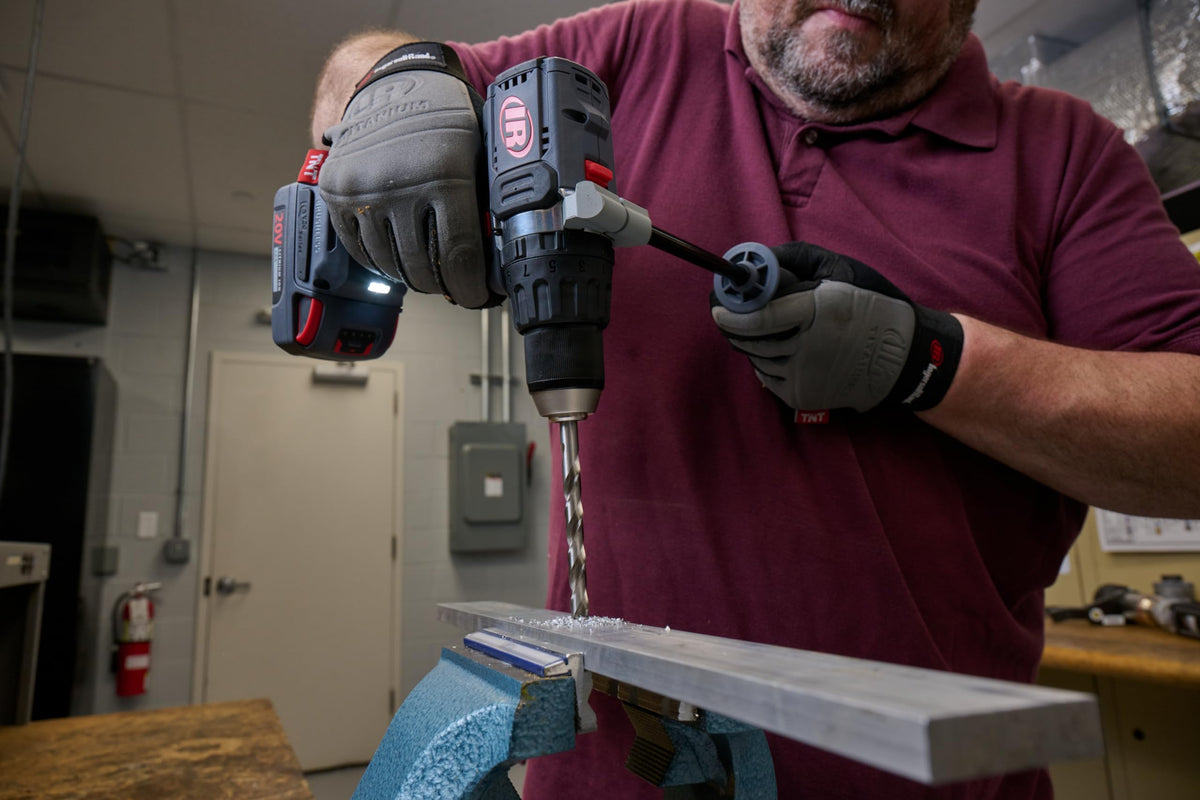 Ingersoll Rand D5241-K22 1/2" 20V Cordless Hammer Drill 2 Battery Kit with the Ingersoll Rand W3111 20V 1/4" Hex Cordless Impact Driver