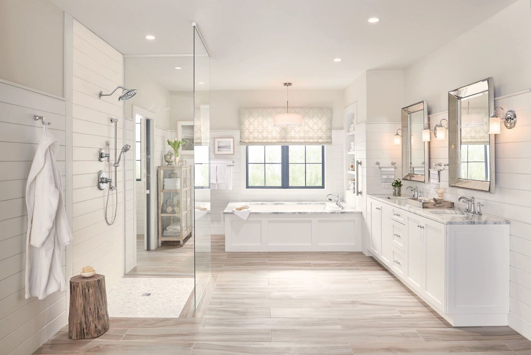 Moen T9024 Belfield T9024 Belfield Two-Handle Deck Mounted Roman Tub Faucet and Hand Shower without Valve, Chrome