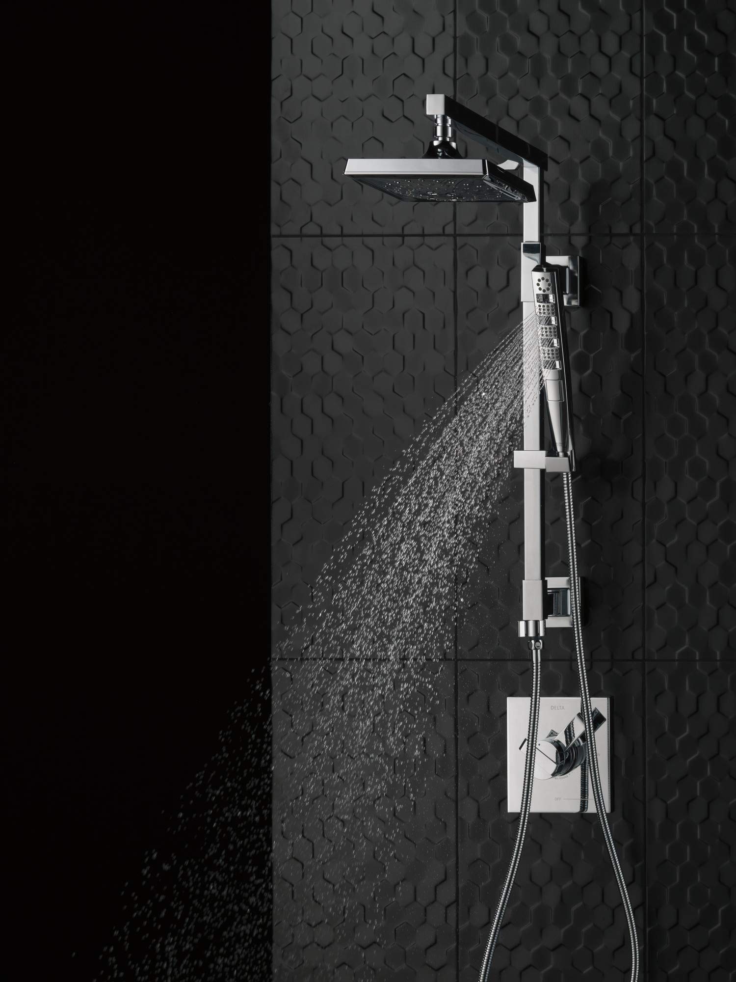 DELTA FAUCET 58410-RB Emerge 18" Angular Shower Column, Venetian Bronze