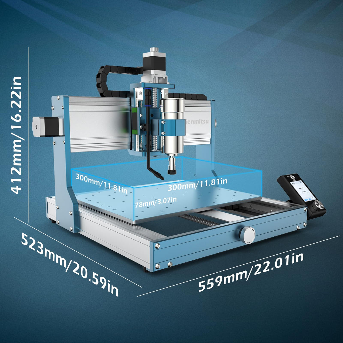 Genmitsu 3030-PROVer MAX CNC Router Machine with Linear Guide & Ball Screw Motion, Achieve ±0.05mm Accuracy for High Precision Metal Aluminum Copper Acrylic Engraving, Supports 4th Axis Rotary Kit