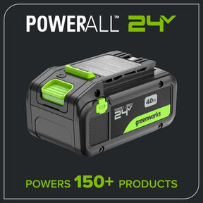 Greenworks 24V Cordless Brushless 8PCs Combo, Drill+Impact Driver+Circular Saw+Recip Saw+Jig Saw+Sander+Flashlight+Oscillating Tool (2) 2.0Ah+4.0Ah Batteries (24,000mAh Power Bank) 65W USB-C Charger