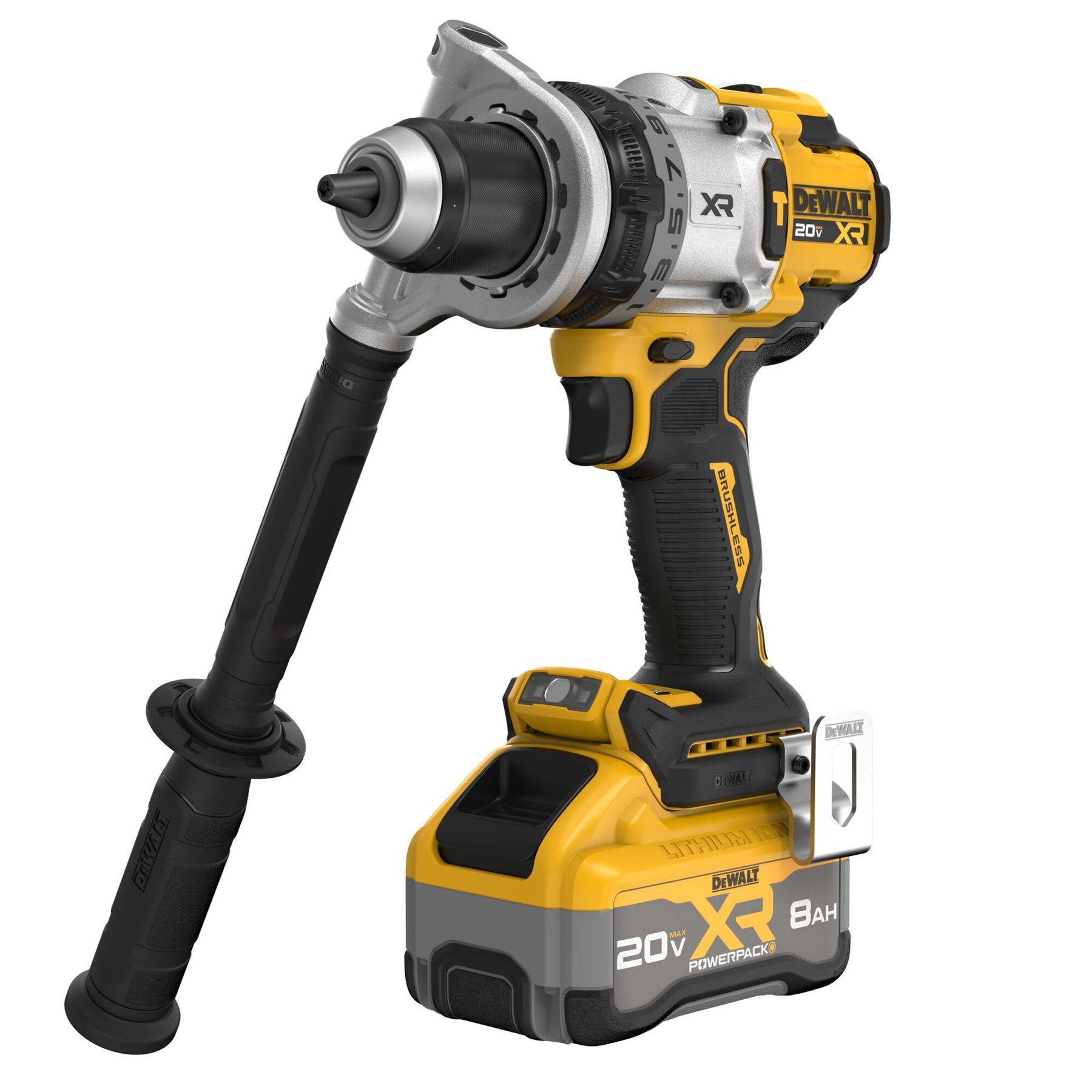 DEWALT 20V MAX XR 1/2 Inch Cordless Hammer Drill Kit with 8AH Battery and Charger (DCD1007WW1)