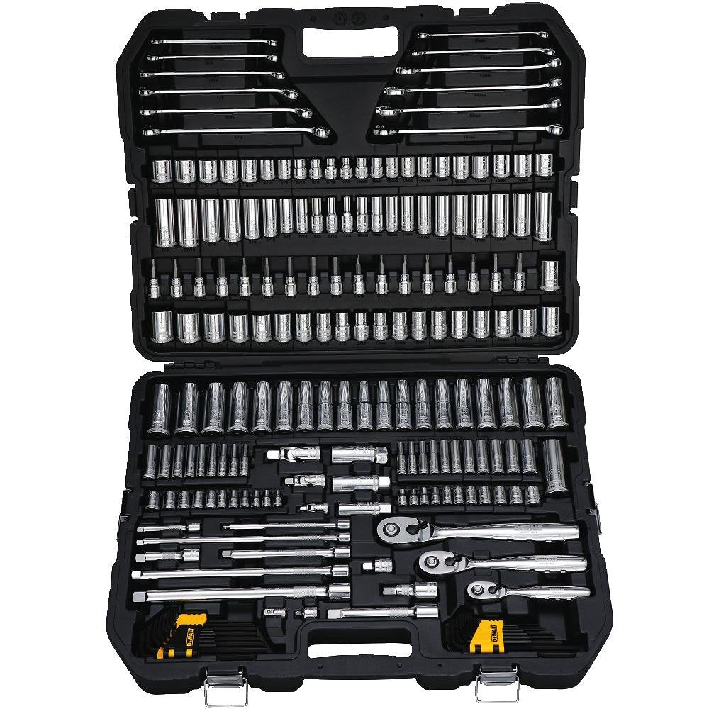 DEWALT Mechanics Tools Kit and Socket Set, 204-Piece (DWMT72165) & 20V MAX* Cordless Drill Combo Kit, 2-Tool (DCK240C2)