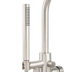 Miseno MTF15 Mia Floor Mounted Tub Filler - Includes Hand Shower - Brushed Nickel