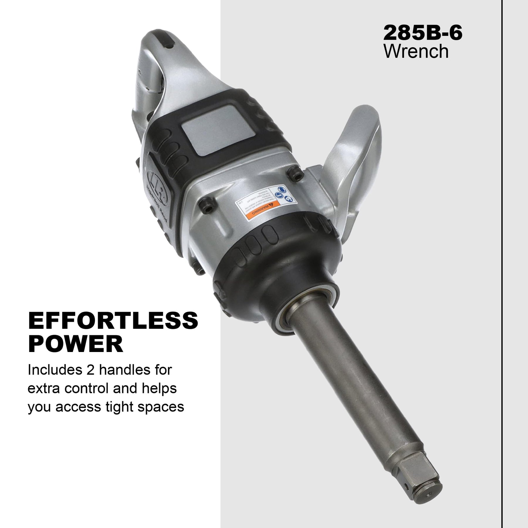 Ingersoll Rand 285B-6 1-Inch Cordless Pneumatic Impact Wrench with 6-Inch Extended Anvil and 2 Handles
