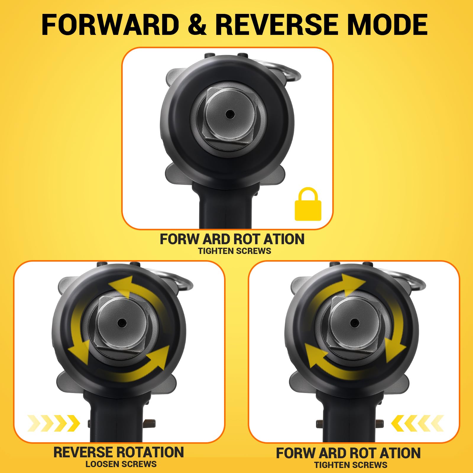 Cordless Impact Wrench 1" for DeWalt 20V MAX Battery, Impact Wrench 2250FT-LBS(3000N.m) High Torque Brushless Electric Impact, with 4 Modes Power Impact Driver for Car, Truck, Mower (No Battery)