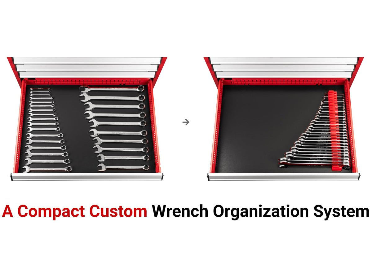 TEKTON Combination Wrench Set with Modular Organizers, 46-Piece (1/4-1-1/4 in., 6-32 mm) | WCB95303