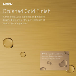 Moen T394BG Align 2-Handle Deck Mount Modern Roman Tub Faucet Trim Kit with Single Function Handshower, 4-hole Bathtub Faucets with Hand Shower Wand and Tub Spout, Valve Required, Brushed Gold