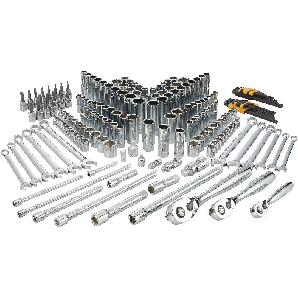 DEWALT Mechanics Tools Kit and Socket Set, 204-Piece (DWMT72165) & 20V MAX* Cordless Drill Combo Kit, 2-Tool (DCK240C2)