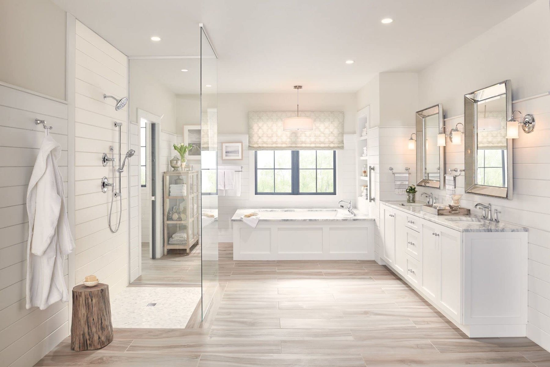 Moen T9024 Belfield T9024 Belfield Two-Handle Deck Mounted Roman Tub Faucet and Hand Shower without Valve, Chrome