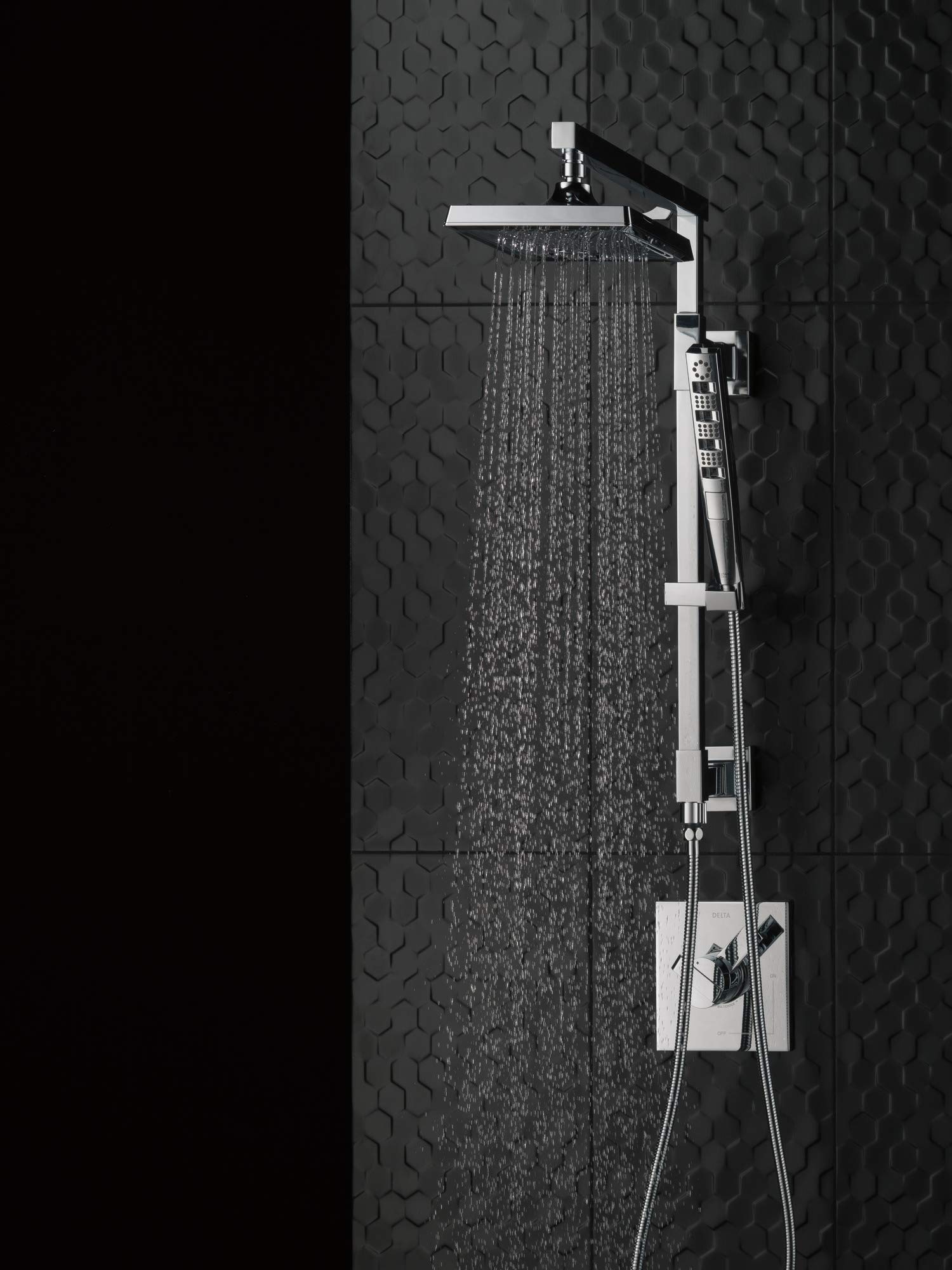 DELTA FAUCET 58410-RB Emerge 18" Angular Shower Column, Venetian Bronze