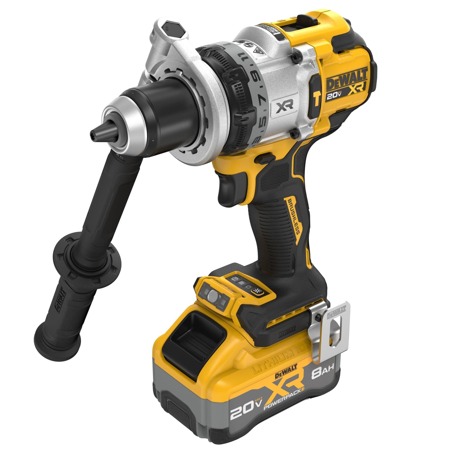 DEWALT 20V MAX XR 1/2 Inch Cordless Hammer Drill Kit with 8AH Battery and Charger (DCD1007WW1)