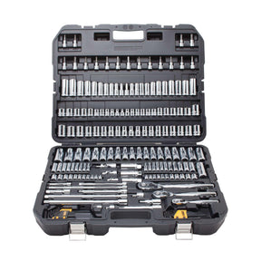 DEWALT Mechanics Tool Set, SAE and Metric Socket Wrench Set, Drive Sizes 1/2, 1/4, 3/8 Socket Set, 192-Piece Tool Box (DWMT75049)