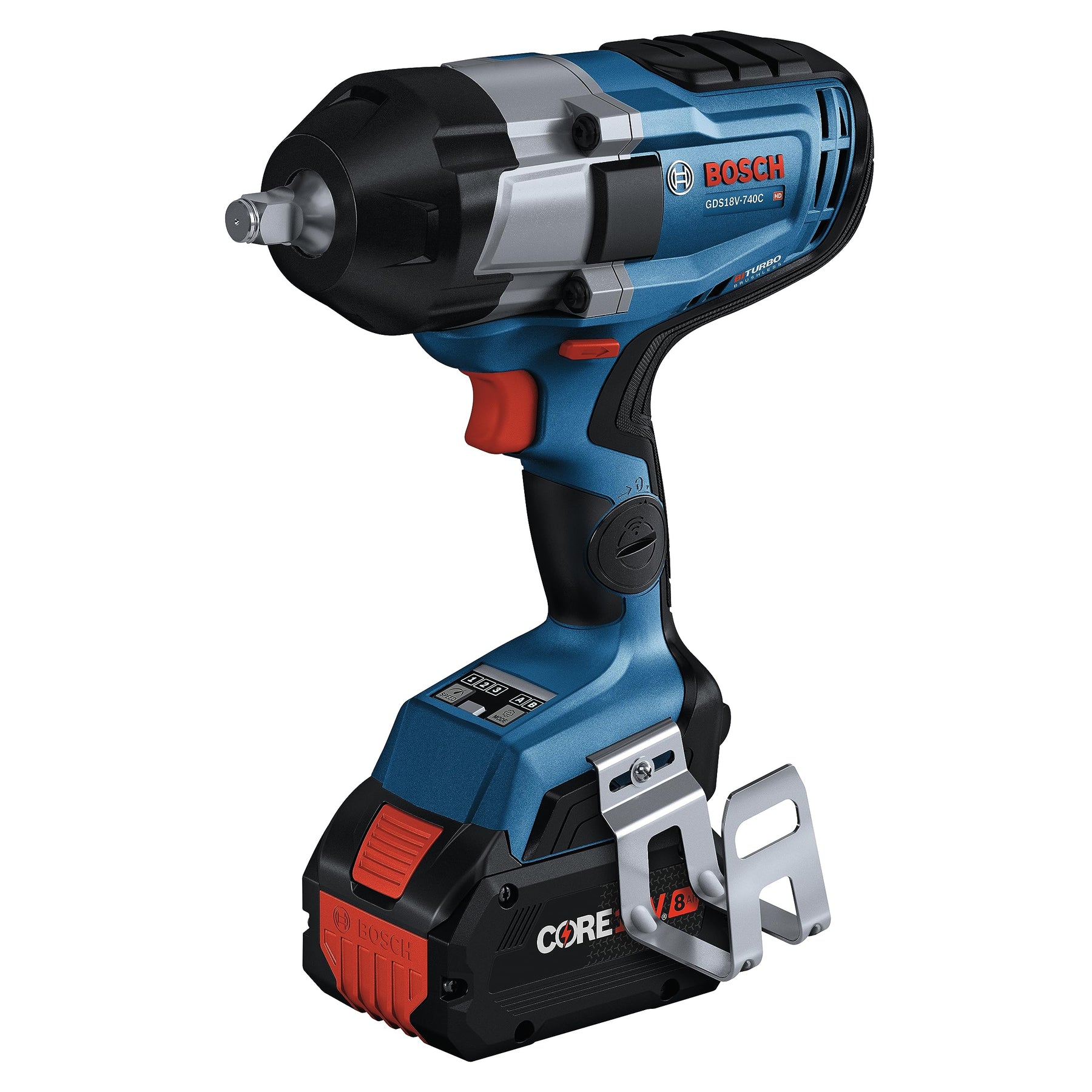 BOSCH GDS18V-740CB14 PROFACTOR™ 18V Connected 1/2 In. Impact Wrench Kit with Friction Ring and (1) CORE18V 8 Ah High Power Battery