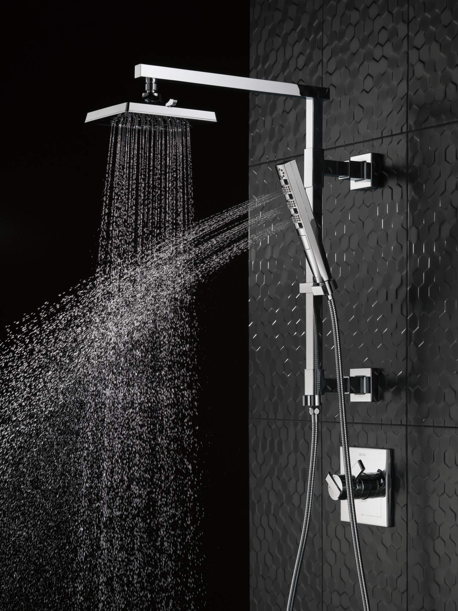 DELTA FAUCET 58410-RB Emerge 18" Angular Shower Column, Venetian Bronze